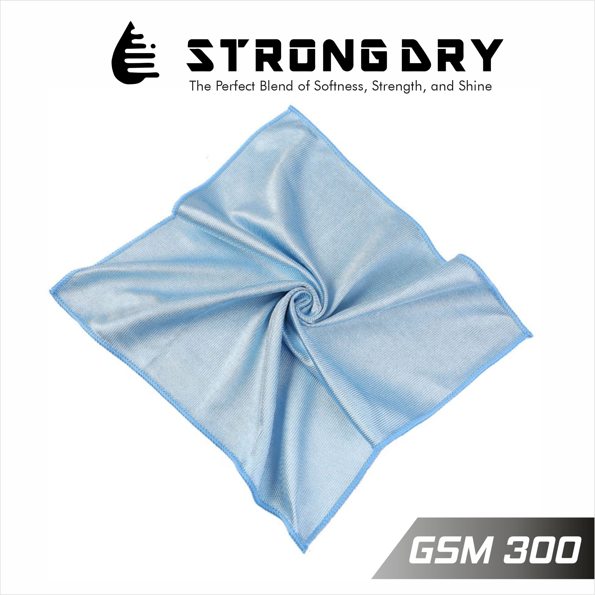 GLASS CLEANING MICROFIBER CLOTH (BLUE COLOUR)